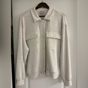 Varley Elizabeth Jacket- Size L, Ivory Marl